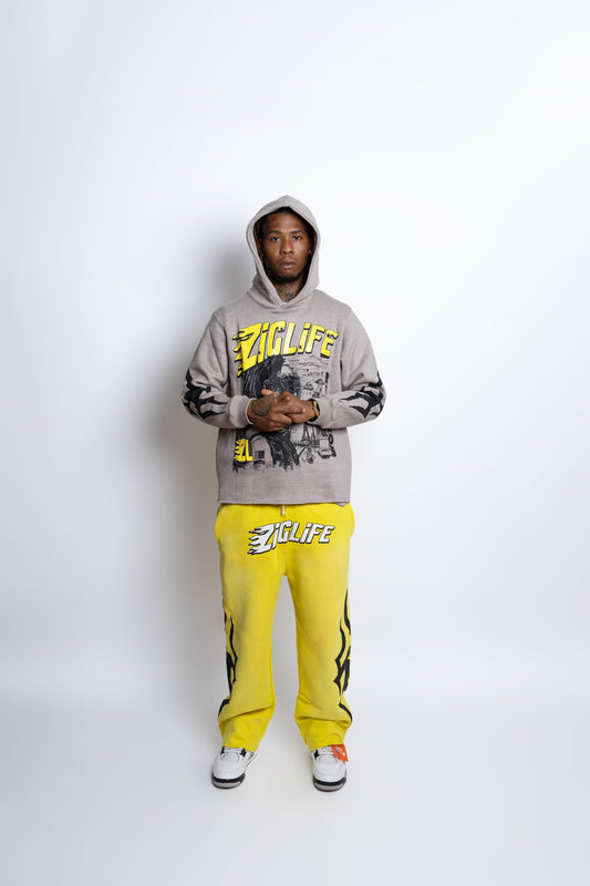 GREY/YELLOW SWEAT